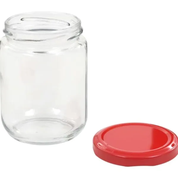 Syltetøjsglas 96 stk. Med røde låg 230 ml - Opbevaringsglas - Opbevaringskrukke - Home & Living Sale