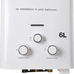 Tankless Vandvarmer, Uendelig Varmt Vand, Kompakt Design,6L New