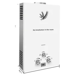 Tankless vandvarmer, vægmonteret, 12KW effekt, flere kapaciteter,8L Hot