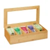 Teaboks, Bambus, 9x37x20 cm, Natur Best