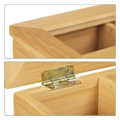 Teaboks, Bambus, 9x37x20 cm, Natur Best