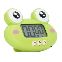 Tegneserie Digital Timer ABS Bærbar Letvægts Nem At Bruge Sød Tegneserie Timer Til Køkkenmadlavning Grøn Frø Clearance