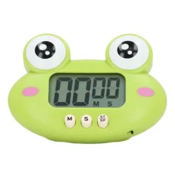 Tegneserie Digital Timer ABS Bærbar Letvægts Nem At Bruge Sød Tegneserie Timer Til Køkkenmadlavning Grøn Frø Clearance