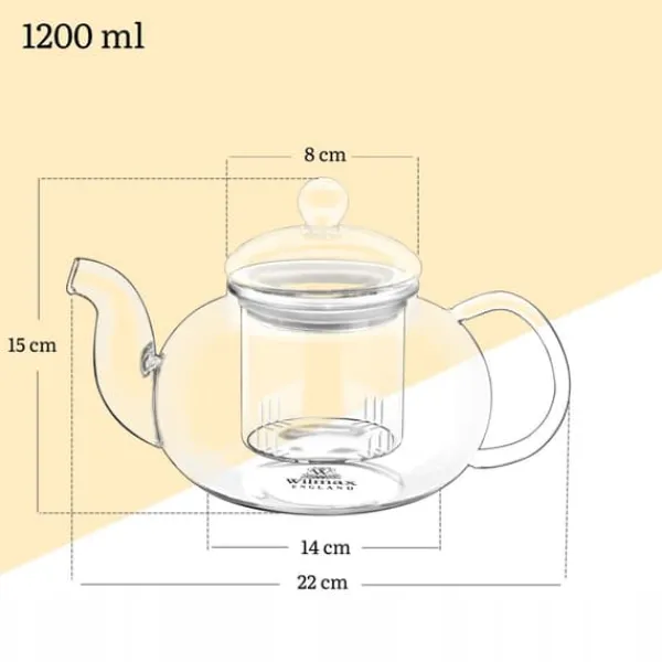 Tekande, termoglas, Wilmax, 1200ml Outlet