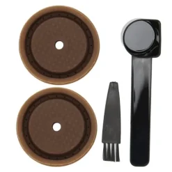 Återanvändbart lock för kaffekapsel Livsmedelsklassad kiselgel Miljöfjädrande lock med borstsked för Vertuoline Pro Coffee Pod