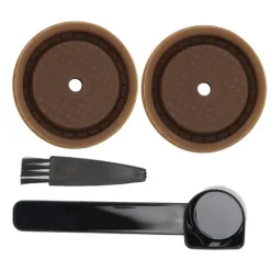 Återanvändbart lock för kaffekapsel Livsmedelsklassad kiselgel Miljöfjädrande lock med borstsked för Vertuoline Pro Coffee Pod