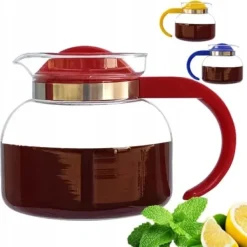 Kaffe- & Tekander>TERMISIL GLASKANDE 1,3L TIL KAFFE, TE, URTER, KAYA, VARMEbestandig, POLSK