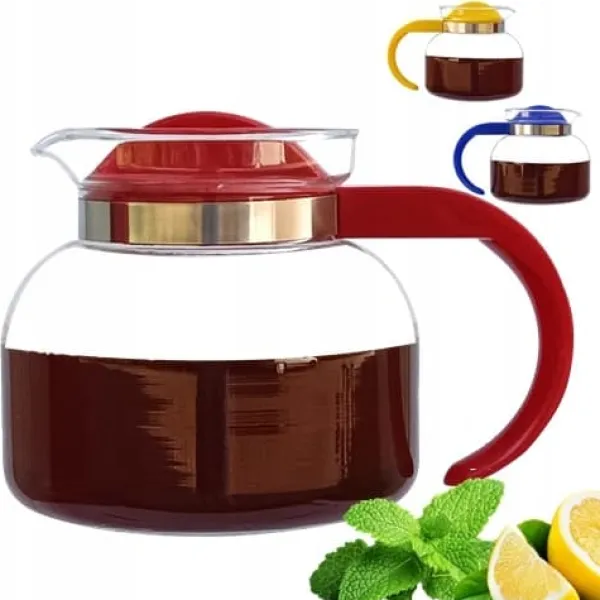 Kaffe- & Tekander>TERMISIL GLASKANDE 1,3L TIL KAFFE, TE, URTER, KAYA, VARMEbestandig, POLSK