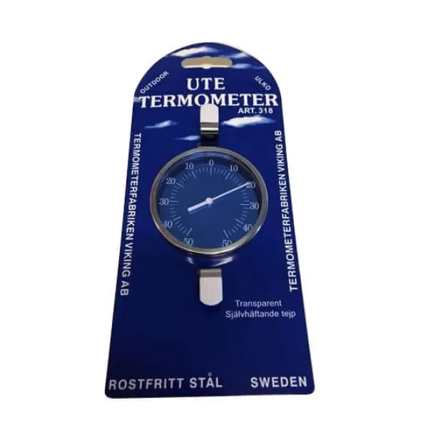 Termometerfabriken Termometer Inde-/Udendørs Rustfrit Stål 75mm Sale