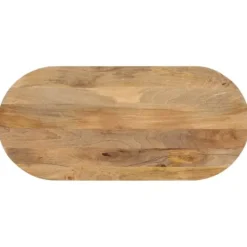 Skærebrætter>The Living Store bordplade 90x40x3,8 cm oval massivt mangotræ - Bordplader