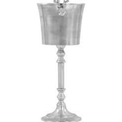 The Living Store champagnekøler massiv aluminium 39 x 29 x 71 cm sølvfarvet - Skulpturer & statuer Online