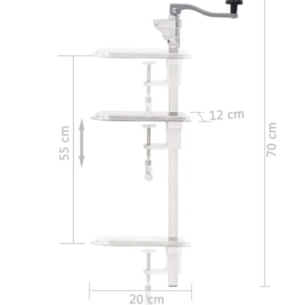 Dåseåbnere>The Living Store dåseåbner 70 cm aluminium og rustfrit stål sølvfarvet - Dåseåbnere