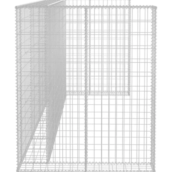 Tilbehør Til Affaldshåndtering>The Living Store gabionvæg til affaldsspand 320x100x120 cm galvaniseret stål - Affaldsspandsskjulere