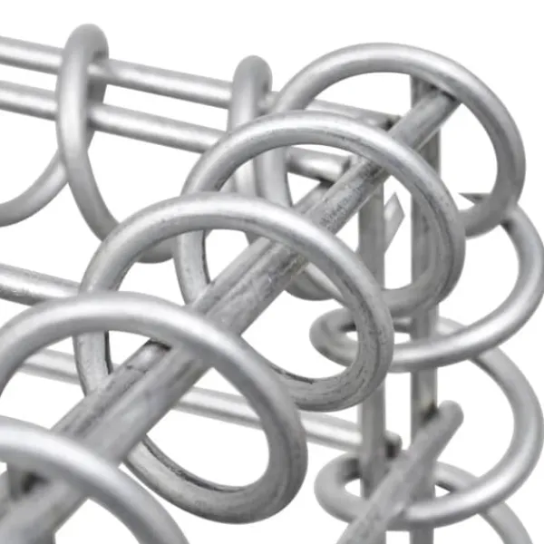 Tilbehør Til Affaldshåndtering>The Living Store gabionvæg til affaldsspand 320x100x120 cm galvaniseret stål - Affaldsspandsskjulere