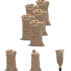 The Living Store jutesække 5 stk. 65x135 cm 100 % jute 220 g/m2 - Kufferter & tasker