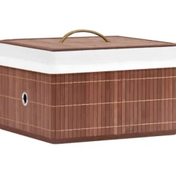 The Living Store opbevaringskasser 4 stk. bambus brun - Opbevaringskasser