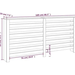 The Living Store radiatorskjuler 169x19x84 cm massivt fyrretræ - Radiatorer – tilbehør Hot