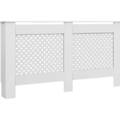 The Living Store radiatorskjuler MDF 152x19x81,5 cm hvid - Radiatorer – tilbehør Discount