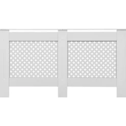 The Living Store radiatorskjuler MDF 152x19x81,5 cm hvid - Radiatorer – tilbehør Discount