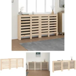 Radiatorer>The Living Store radiatorskjuler 210x21x85 cm massivt fyrretræ - Radiatorer – tilbehør