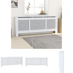 The Living Store radiatorskjuler 205 cm MDF hvid - Radiatorer – tilbehør Sale