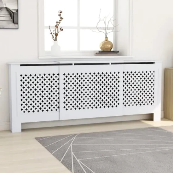 The Living Store radiatorskjuler 205 cm MDF hvid - Radiatorer – tilbehør Sale