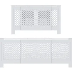 The Living Store radiatorskjuler 205 cm MDF hvid - Radiatorer – tilbehør Sale