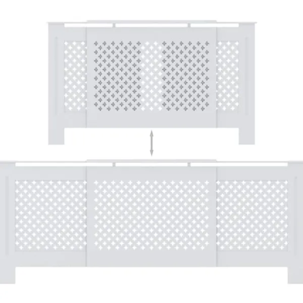 The Living Store radiatorskjuler 205 cm MDF hvid - Radiatorer – tilbehør Sale