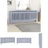 Radiatorer>The Living Store radiatorskjuler 205 cm MDF grå - Radiatorer – tilbehør