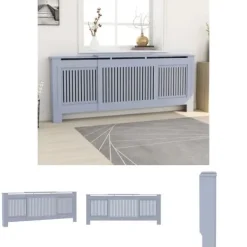 Radiatorer>The Living Store radiatorskjuler 205 cm MDF grå - Radiatorer – tilbehør