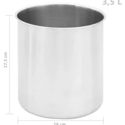 The Living Store saucedispenser 3 x 3,5 l rustfrit stål - Krydderibeholdere New