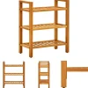 The Living Store skostativ med 3 hylder 50x27x60 cm massivt egetræ - Skoopbevaring Outlet