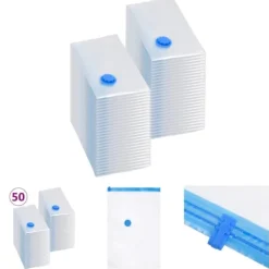 Opbevaringsposer Til Hjemmet>The Living Store vakuumposer til opbevaring af tøj 80x60 cm 50 stk. - Opbevaringsposer
