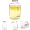 The Living Store vanddispenser XXL med tappehane gennemsigtig 8 l glas - Drikkevaredispensere Outlet