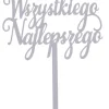 Udstyr Til Kagedekoration>TILLYKKE MED FØDSELSDAGEN kagetopper akryl sølv