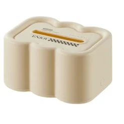 Tissue Box Cover Sky Form Multifunktionel Plast Dekorativ Tissue Box Holder til stue Spisebord Hvid bund Discount