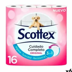 Toiletpapir>Toiletpapir Scottex Original Hvid 16 Dele (6 enheder)