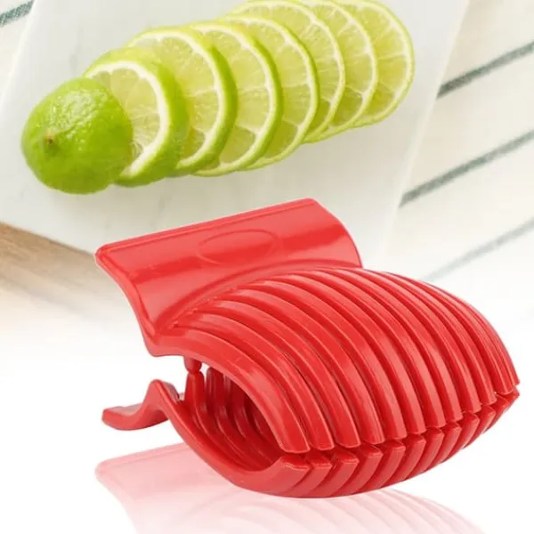 Køkkenskiver>Tomatskærer Citronskærer Multifunktionel Rund Frugtskærer med Ergonomisk Design