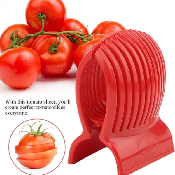 Køkkenskiver>Tomatskærer Citronskærer Multifunktionel Rund Frugtskærer med Ergonomisk Design