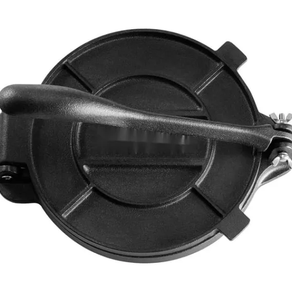 Brødristere, Raclettegrills Og Sandwichtoastere>Tortilla Presse, 8 tommer, Støbejerns Heavy Duty Tortilladora, Forberedt Pataconera med 100 stk pergamentpapir til Mel Tortilla.