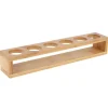 Vinflaskeholdere>Træ Skrivebord Enkelt Række 6 Flasker Vinkopreol Glasholder Displayhylde Organizer 6 Huller