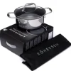 TRADITIONEL GRYDE MED NON-STICK BELÆGNING KOHERSEN BLACK CUBE 20CM 2,8L New