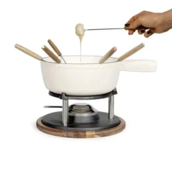 Traditionellt fondueset - LIVOO - MEN426C - 2,6L - 6 personer - Emaljerat gjutjärn - 6 gafflar - Fonduegryta lämplig för alla värmekällor