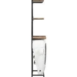 Traktordesign vinskab i ru mangotræ - 2 hylder, 9 flaskeholdere | Størrelse: 49x31x172 cm New