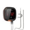 Køkkentermometre>Trådløs BBQ-termometer, Bluetooth-kompatibel, op til 6 prober,4XS med 2 sensorer