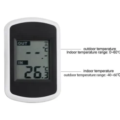 trådløs termometer sender + modtager indendørs og udendørs temperaturmåler til hjemmekontor Sale
