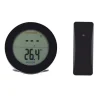 Trådløst Termometer LCD-display Indendørs Udendørs Sensor Temperatursensor Indendørs Udendørs Sort Discount