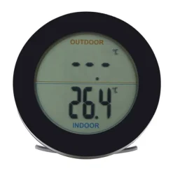 Trådløst Termometer LCD-display Indendørs Udendørs Sensor Temperatursensor Indendørs Udendørs Sort Discount