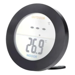 Trådløst Termometer LCD-display Indendørs Udendørs Sensor Temperatursensor Indendørs Udendørs Sort Discount