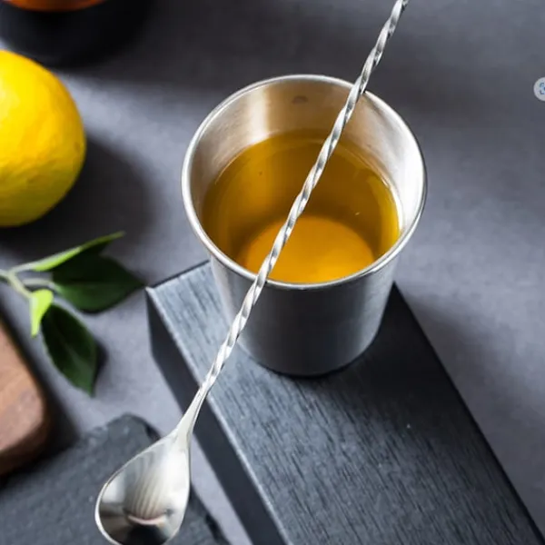 Cocktailshakers & Drinkudstyr>Tåreformet Barskedsæt (20,5 cm & 25,5 cm) - Cocktailrøreskeer i rustfrit stål